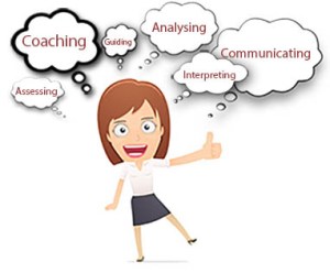 Girl manager, suitable for use in dialogs with other characters.